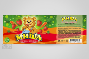 Этикетка сока "Миша"