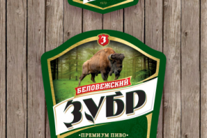 Оформление пивной этикетки Зубр