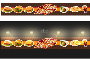 Вывеска фаст-фуд кафе