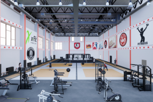 Оформление спортзала.