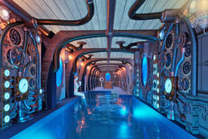 Интерьер оздоровительного комплекса в стиле Наутилус