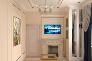 Дизайн-визуализация меленькой гостиной