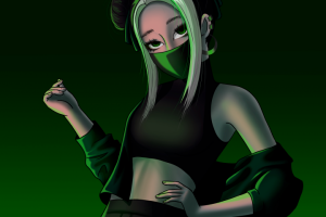 Иллюстрация "Девушка в маске"