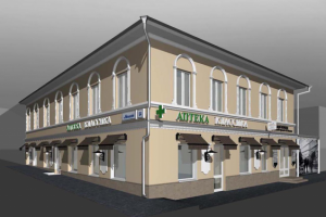 Эскизный проект фасадов памятника архитектуры согл. в адм.