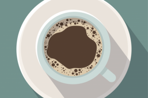 Чашка кофе в векторе