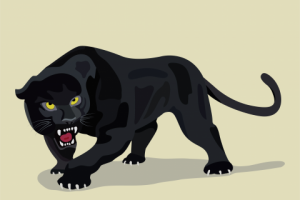 Пантера в векторном исполнении