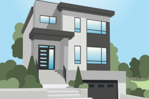 Дом в векторном исполнении