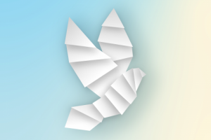 Голубь в векторном исполнении, стиль "Оригами"