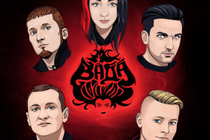 портреты рок группы в мультяшном стиле