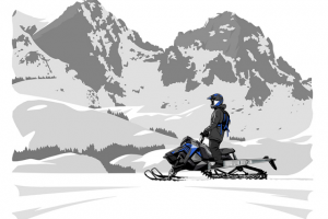 Принты со снегоходной тематикой