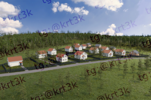 Визуализация дачного посёлка