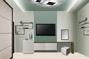 Спальня в мятных тонах