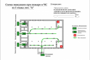 План эвакуации синагоги 1эт.