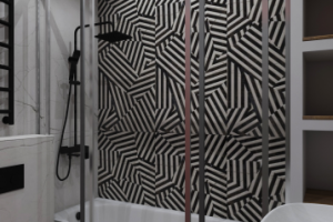 Дизайн интерьера ванной комнаты ар-деко