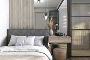 дизайн кухни гостиной в типовой хрущевки со спальней в нише