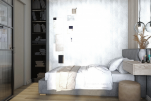 дизайн кухни гостиной в типовой хрущевки со спальней в нише