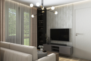 дизайн кухни гостиной в типовой хрущевки со спальней в нише