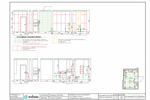 Развертки стен помещений и схемы мебели