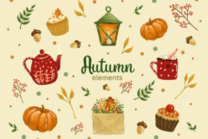 Отрисовка осенних иллюстраций