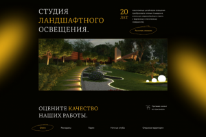 Landing Page для студии ландшафтного освещения ВитаЛайт