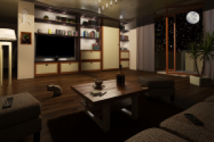 Интерьер для сайта parketcenter.ru (ночь)