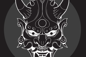 Японская маска (принт)