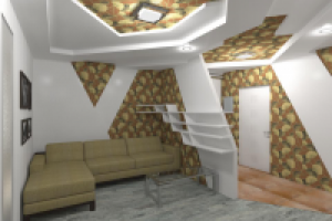 квартира в Москве свободной планировки 7 прихожая гостиная1