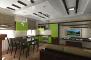 Дача в Калужской области гостиная