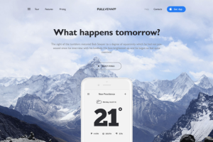 Веб-сайт для приложения "What happens tomorrow?"