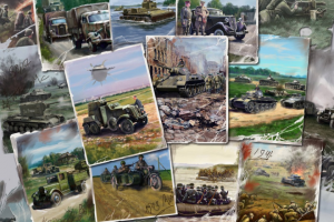 Рисунок для карточной игры второй мировой войны.