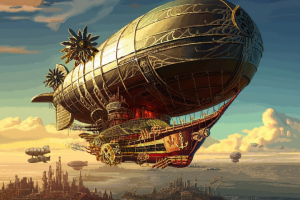 Пиксельарт дирижабля