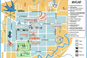 Туристическая карта города Инсар
