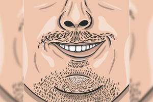 Отрисовка лицо по фото с щетиной