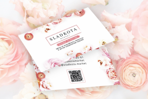 Визитка "цветы"