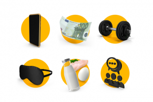 Иконки в сторис 3-д