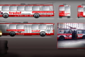 Реклама на троллейбусе