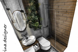 Скетч ванной