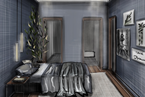 Скетч спальни