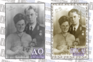 Простой вариант реставрации ч/б фотографии картины