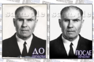 Простой вариант реставрации ч/б фото деда