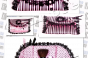 Предметная съёмка и обработка полосатой косметички