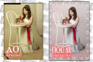 Цветокоррекция, ретушь, полная замена фона при модельной съёмке