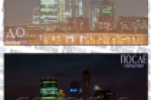 Цветокоррекция: Деловой Центр "Москва-Сити" ночью