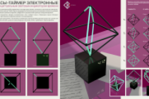 Часы-таймер с концептуальным индикатором времени