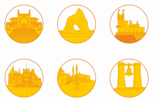 набор иконок "достопримечательности Крыма"