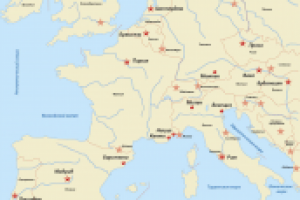 Карта-схема Европы