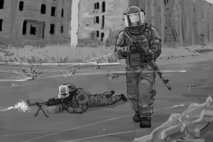 сапер с автоматом