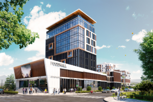 Визуализация многофункционального здания с офисами