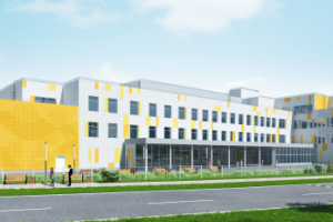 Визуализация дизайна фасада школы в М.О.