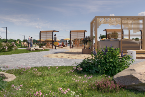 Визуализация благоустройства озера